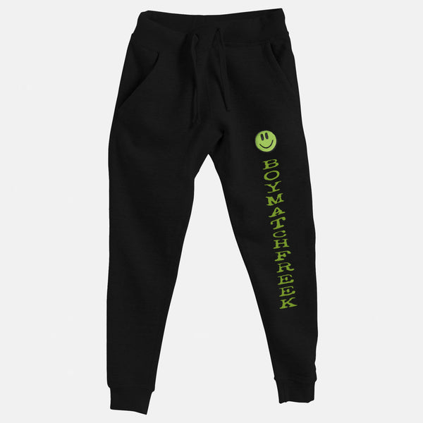Lime Embroidered BMF Smiley Premium Jogger