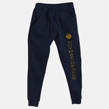 Metallic Gold Embroidered BMF Smiley Premium Jogger