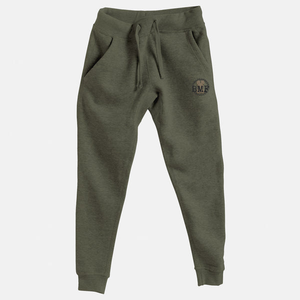 Sand Embroidered BMF Bunny Premium Heather Jogger