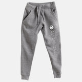 White Embroidered BMF Smiley Premium Heather Jogger
