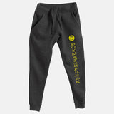 Yellow Embroidered BMF Smiley Premium Heather Jogger