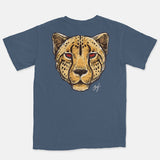 Jordan 1 Light Smoke Grey Embroidered BMF Leopard Head Pigment Dyed Vintage Wash Heavyweight T-Shirt