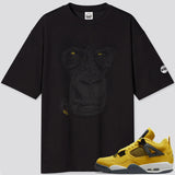 Jordan 4 Lightning Smoking Gorilla Oversized Heavyweight T Shirt
