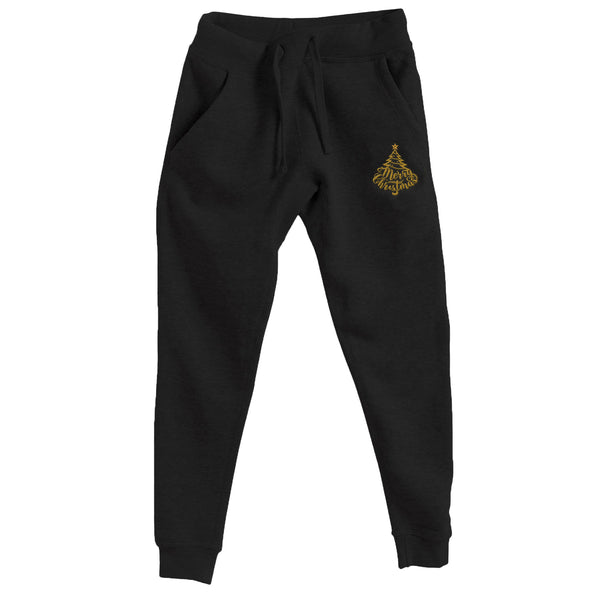 Gold Embroidered XMAS Tree Premium Joggers