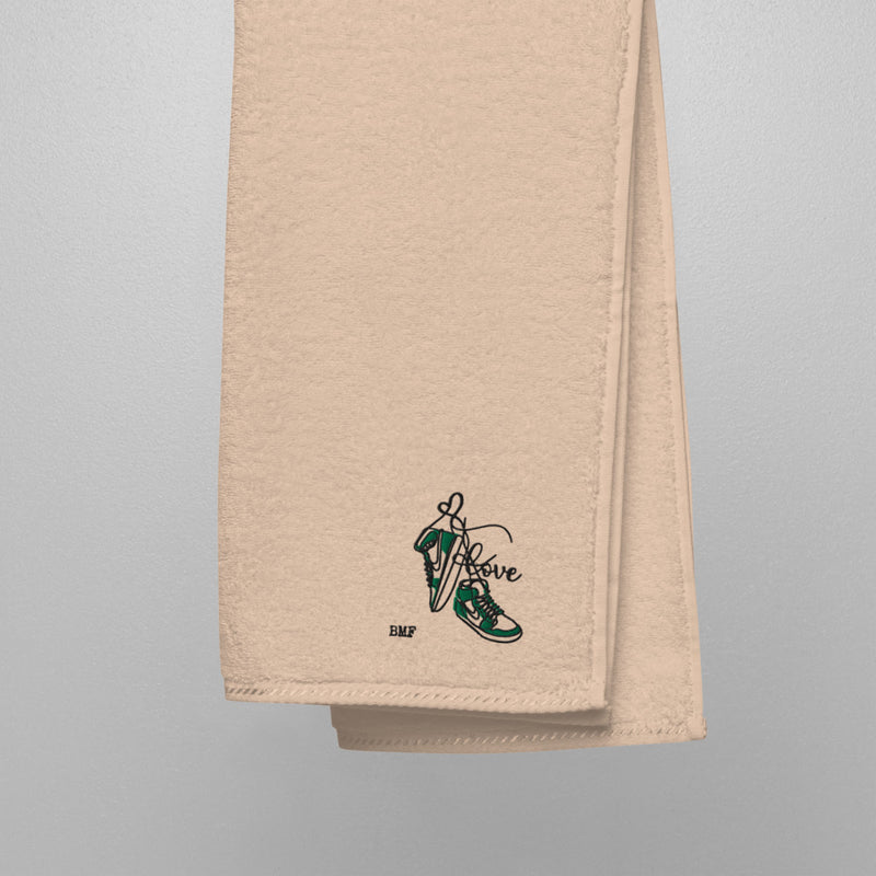 Jordan 1 Green Valentine Embroidered Premium Cotton Towels