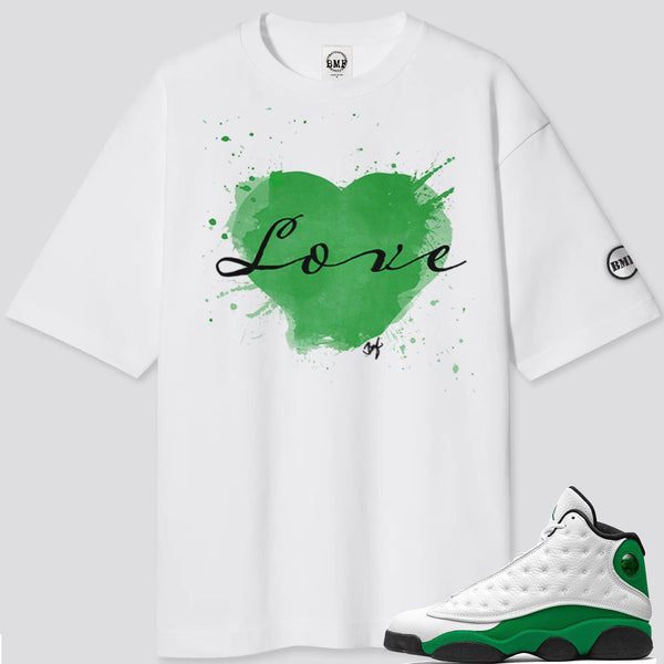 Jordan 13 Lucky Green BMF Love Oversized T- Shirt