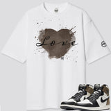 Jordan 1 Dark Mocha BMF Love Oversized T- Shirt