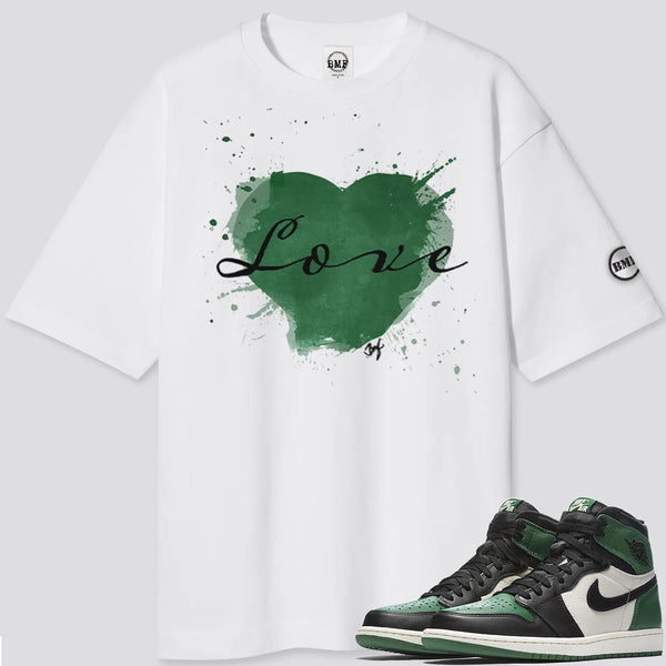 Jordan 1 Pine Green BMF Love Oversized T- Shirt