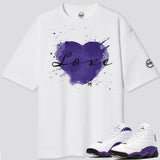 Jordan 13 Lakers BMF Love Oversized T- Shirt