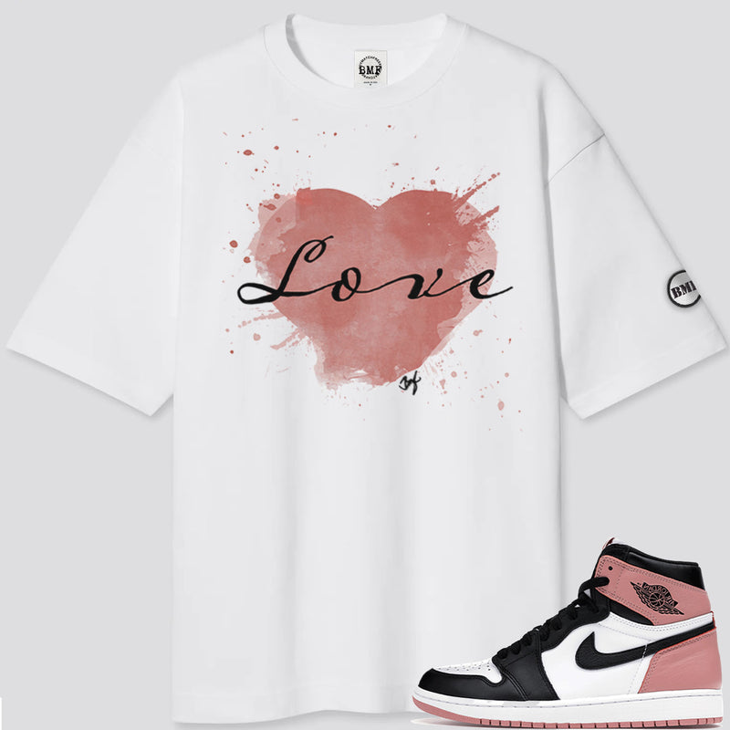 Jordan 1 Rust Pink BMF Love Oversized T- Shirt