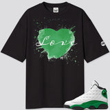 Jordan 13 Lucky Green BMF Love Oversized T- Shirt
