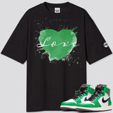 Jordan 1 Lucky Green BMF Love Oversized T- Shirt