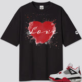 Jordan 4 Fire Red BMF Love Oversized T- Shirt